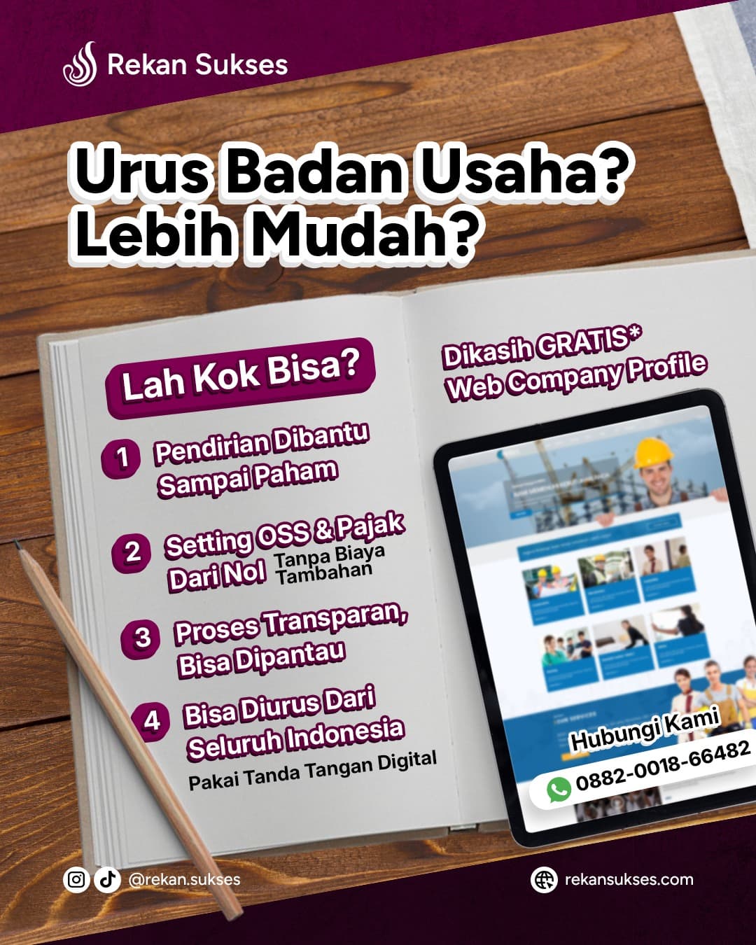 Urus Badan Usaha Kini Lebih Mudah, Bebas Ribet, dan Transparan